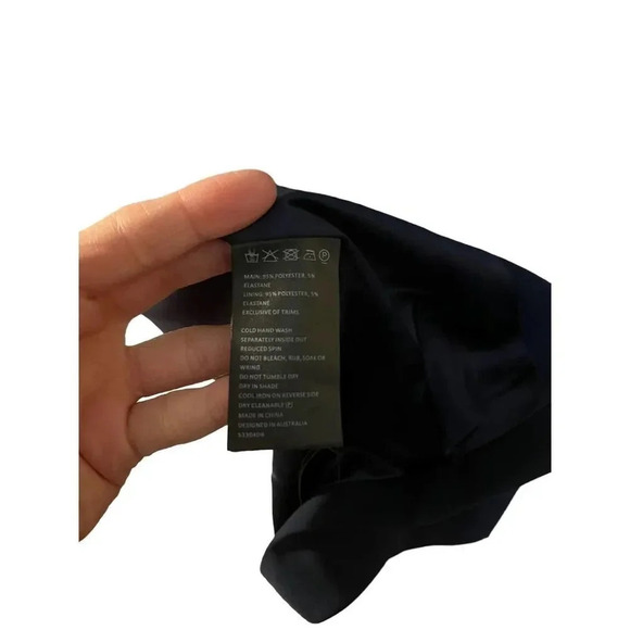 Bardot Carmelle Navy Blue Ruffled Square Neck Cocktail Dress - Picture 10 of 11